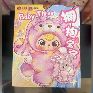 NEW! Baby Three Pink Plush Bunny Backpack